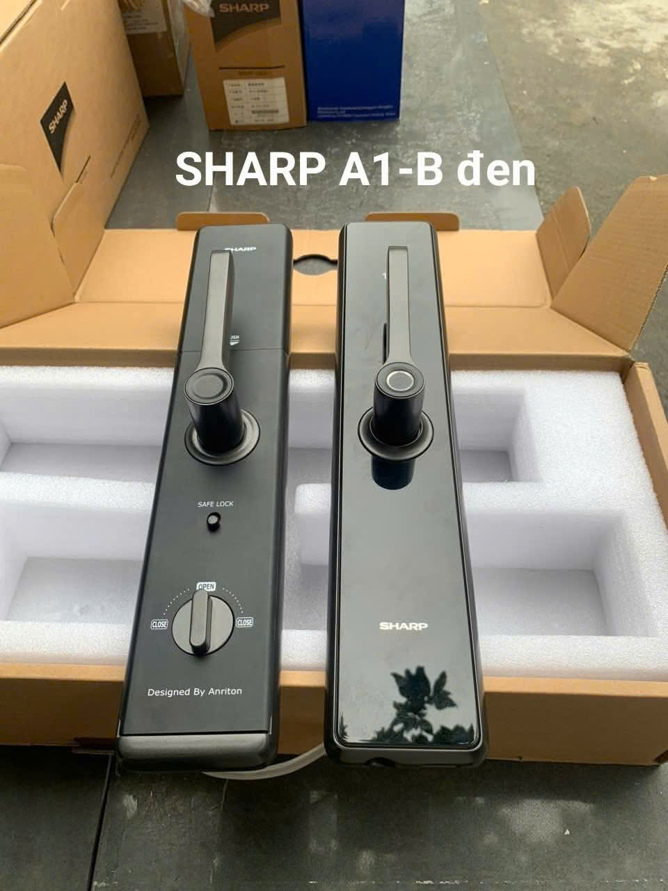 khóa vân tay Sharp A1-B gray
